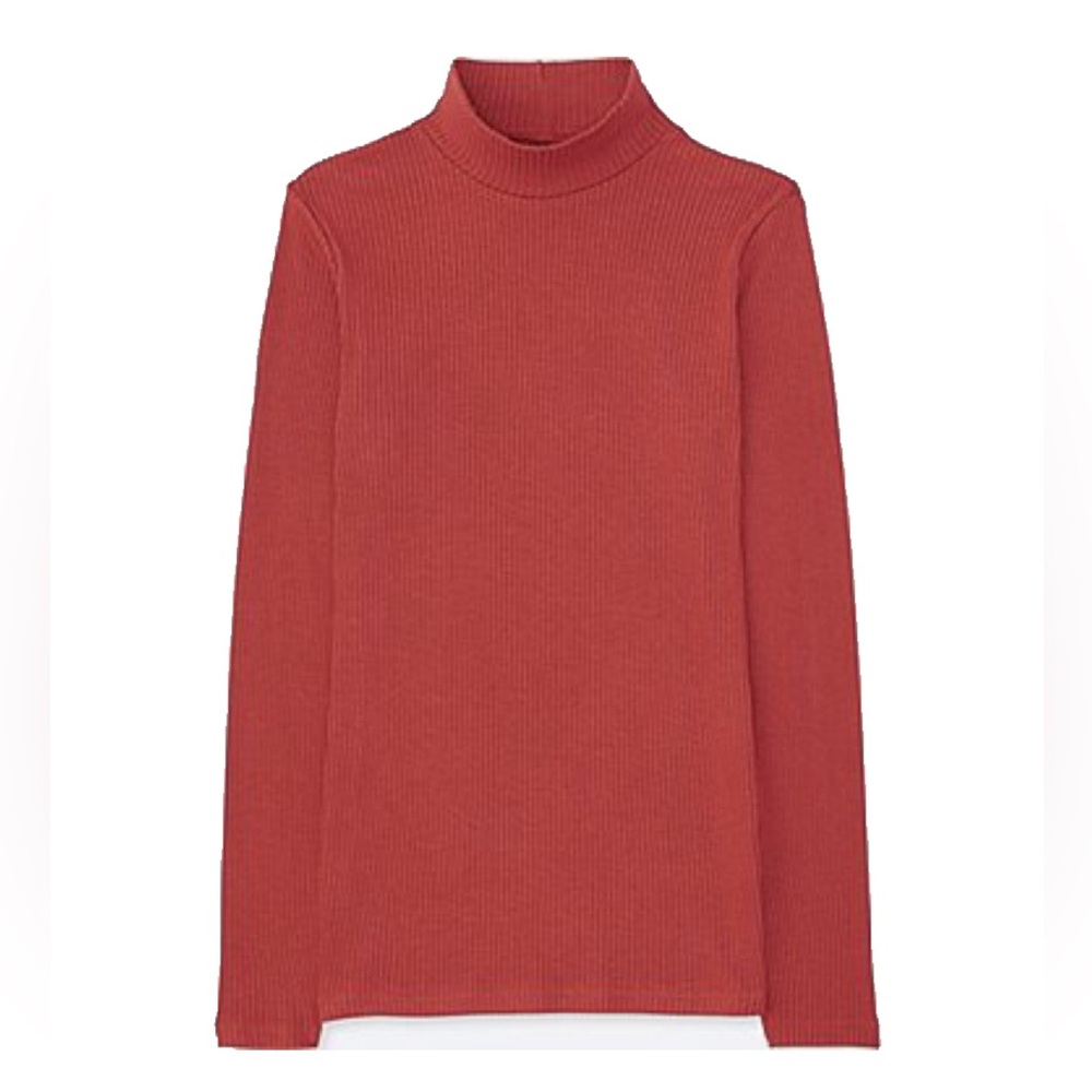 Uniqlo Ribbed High Neck Long-Sleeve T-Shirt - XS